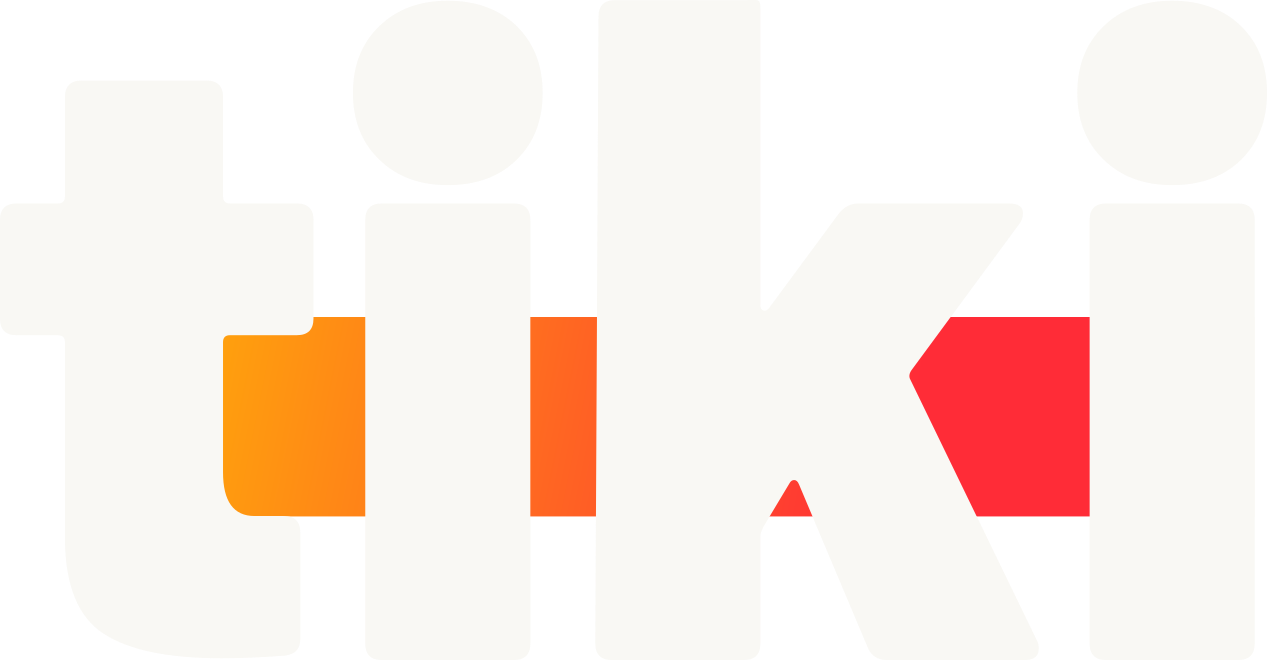 Logotipo Tiki con degradado naranja